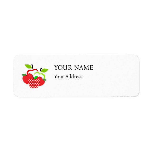 Red and Green Apples Label (Front)