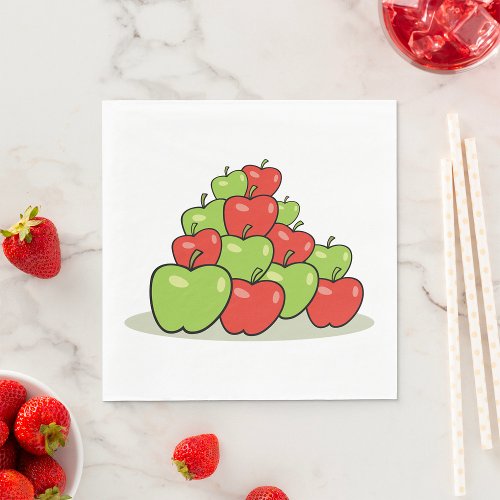 Red And Green Apples Napkins