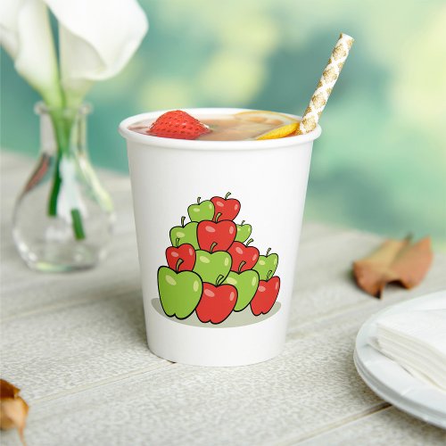 Red And Green Apples Paper Cups