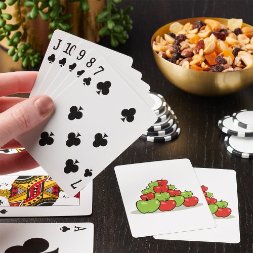 Red And Green Apples Poker Cards