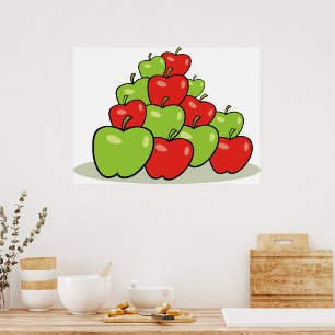 Red And Green Apples Poster