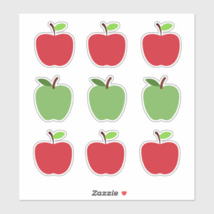 Red and Green Apples  Sticker