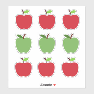 Red and Green Apples Sticker