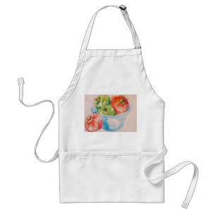 Red and Green Apples still life Art Kitchen Apron