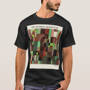 RED AND GREEN ARCHITECTURE by Paul Klee ,Abstract  T-Shirt