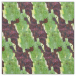 Red and Green Bark Stripes Fabric