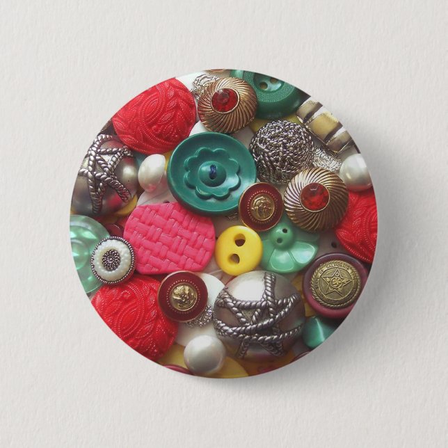 Red and Green Button Collage (Front)