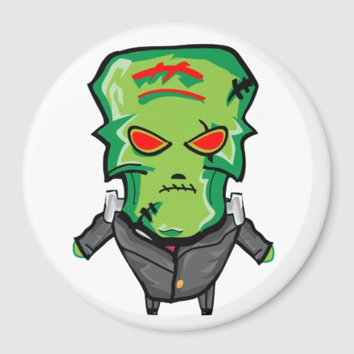 Red and green cartoon creepy monster magnet