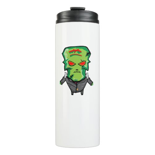 Red and green cartoon creepy monster thermal tumbler