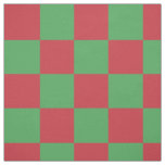 Red and green  checkerboard pattern fabric