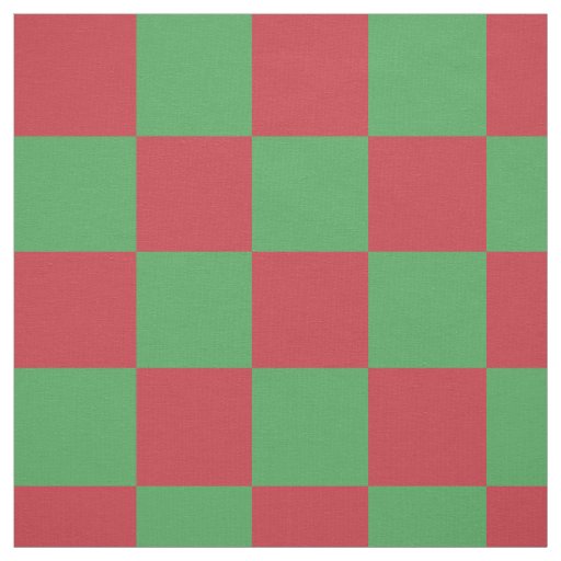 Red and green  checkerboard pattern fabric