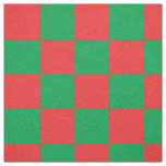 Red and green checkerboard pattern fabric