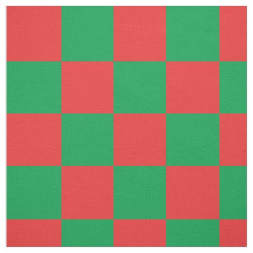 Red and green checkerboard pattern fabric