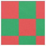 Red and green checkerboard pattern fabric