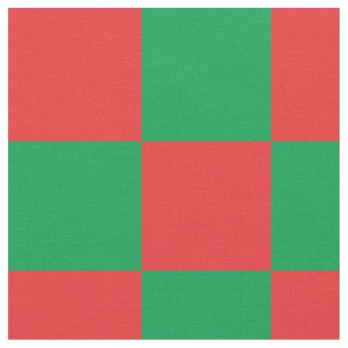 Red and green checkerboard pattern fabric