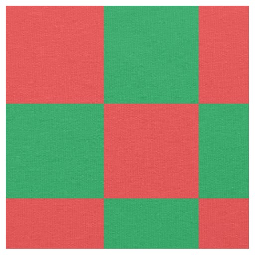 Red and green checkerboard pattern fabric
