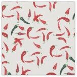 Red and Green Chilli Pepper Pattern Fabric