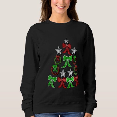 Red and Green Christmas Holiday Raglan Sweatshirt