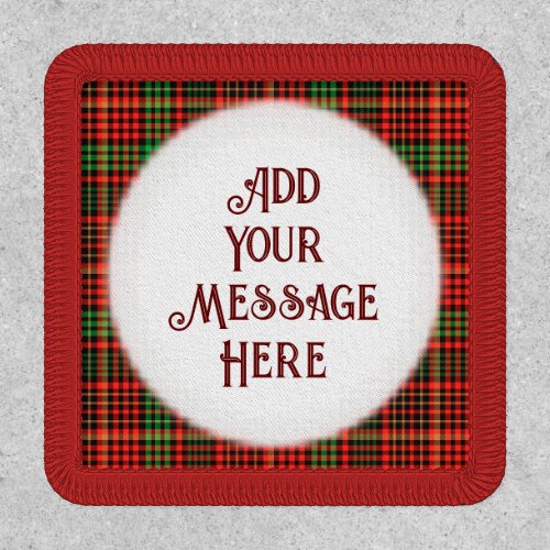 Red and Green Christmas Plaid Patch
