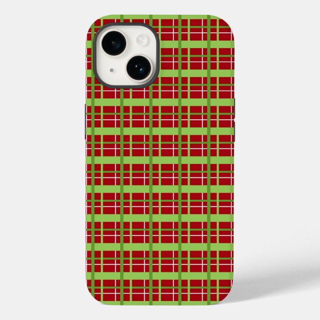 Red and Green Christmas Plaid Phone Case (Back)