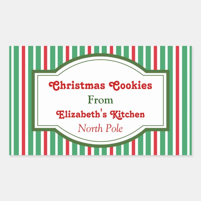 Red and Green Christmas Stickers (Front)