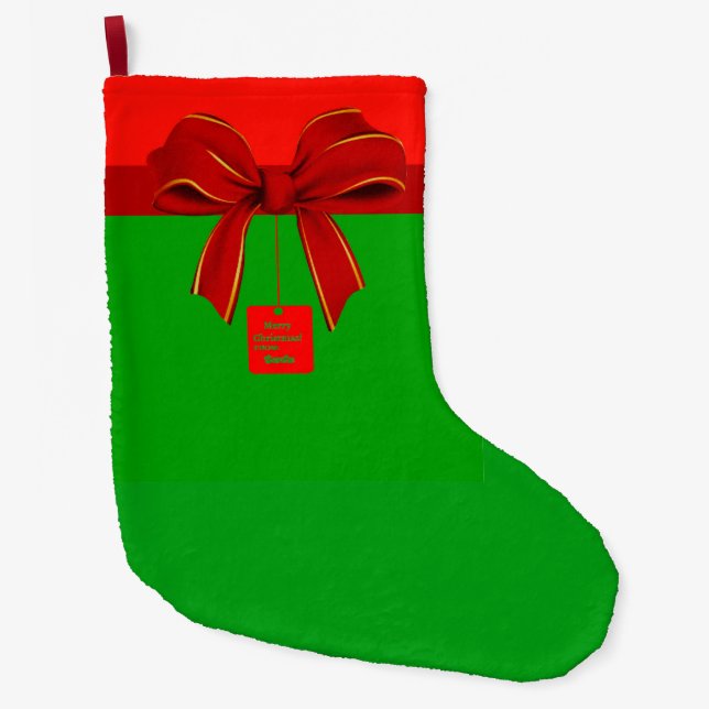 Red and Green Christmas Stocking (Front)