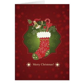 Red And Green Christmas Stocking