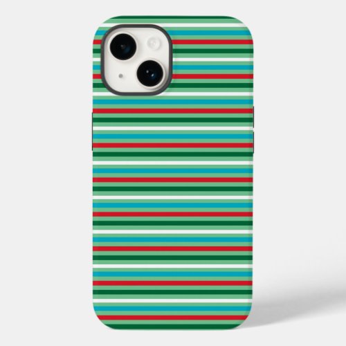 Red and Green Christmas Stripes Phone Case