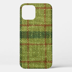 Red and green Christmas tartan. iPhone 12 Case
