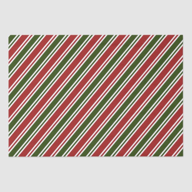 Red and Green Christmas  Tissue Paper (Front)