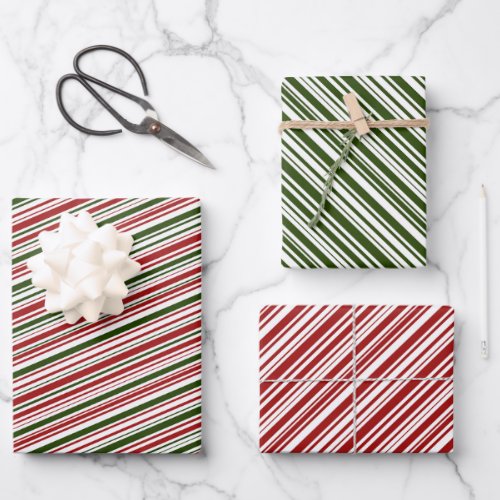 Red and Green Christmas  Wrapping Paper Sheets