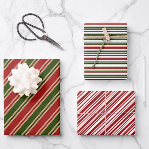 Red and Green Christmas  Wrapping Paper Sheets