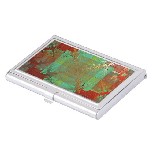 Red and Green Chromatic Fusion Business Card Case