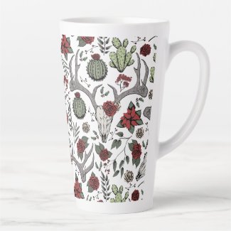 Red and Green Country Cowgirl Christmas Antlers