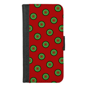 Red and Green Dots iPhone 8/7 Wallet Case