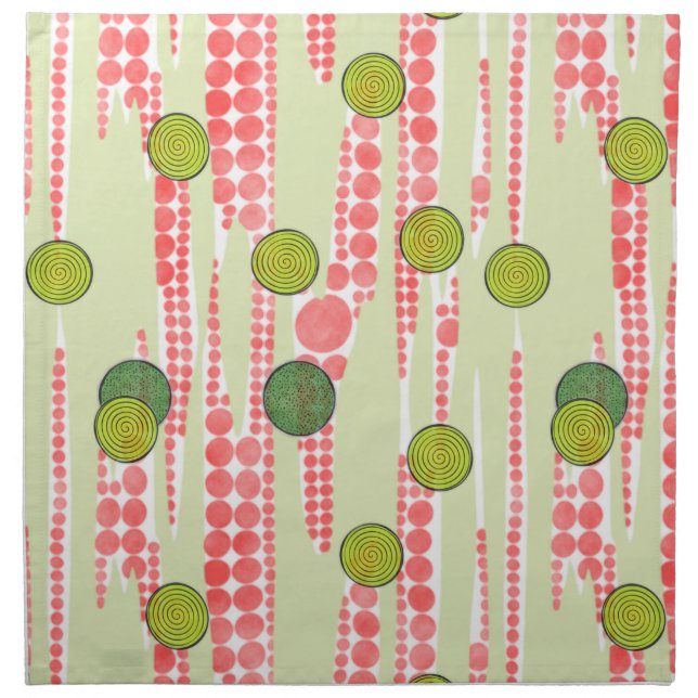Red and Green Dots Napkin (Front)