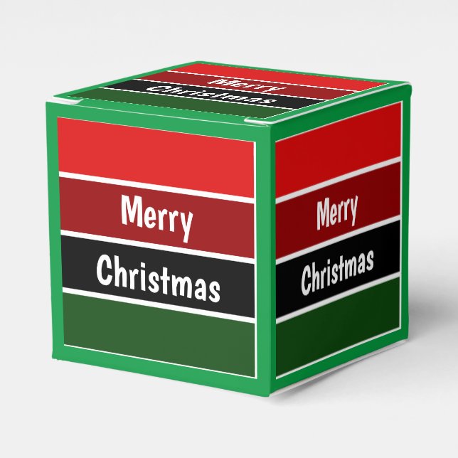 Red And Green Favor Boxes (Front Side)
