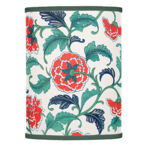 Red and Green Floral Pattern Lamp Shade