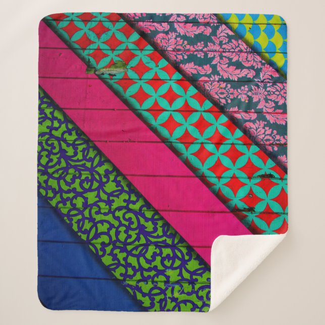 Red and green garment sherpa blanket (Front)