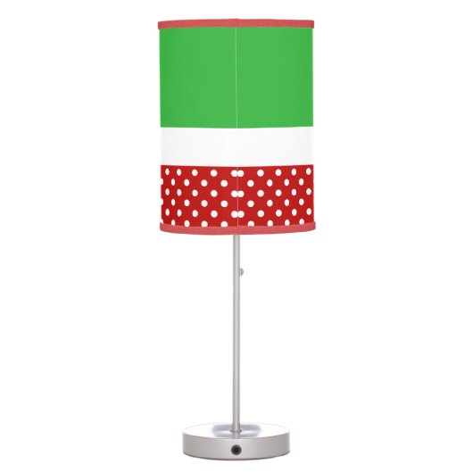 Red and Green Gingerbread Man Christmas Table Lamp (Back)