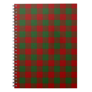 Red and Green Gingham Pattern Notebook