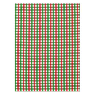 Red and Green Gingham Pattern Tablecloth