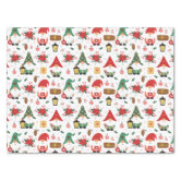 Red Gnome Christmas Tissue Paper | Zazzle