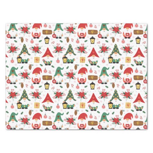 Red And Green Gnomes For Christmas  Tissue Paper