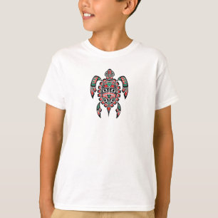 Red and Green Haida Spirit Sea Turtle T-Shirt