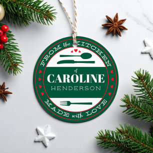 Red and Green Hearts Made With Love Food Favor Tags