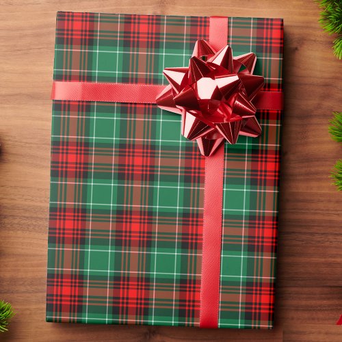 Red and Green Holiday Plaid Wrapping Paper