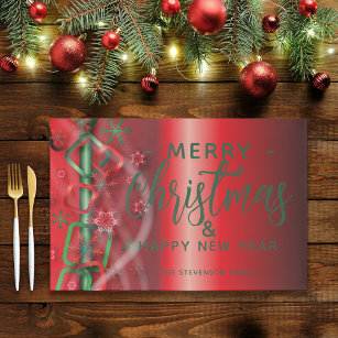 Red and Green Holiday Winter Wonderland Placemat