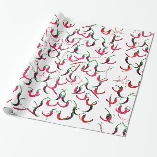 Red and green hot peppers 