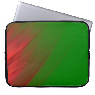 Red and green laptop sleeve